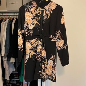 Sexy floral cutout dress